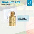 thumbnail image 2 of Inserto de Flecha Uxcell, Peso de Inserto de Tornillo de Latón de 25 Granos Accesorio de Caza de Arquería para Puntas de Eje de Flecha de Carbono de 6.2mm/0.244", 12 Paquete y Latón, 2 of 7