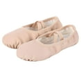 thumbnail image 5 of Nexete Leather Ballet Shoes Split-Sole Slipper Flats Ballet Dance Pull on Shoes Pink Black Nude Color for Girl Boy Toddler Kid, 5 of 5
