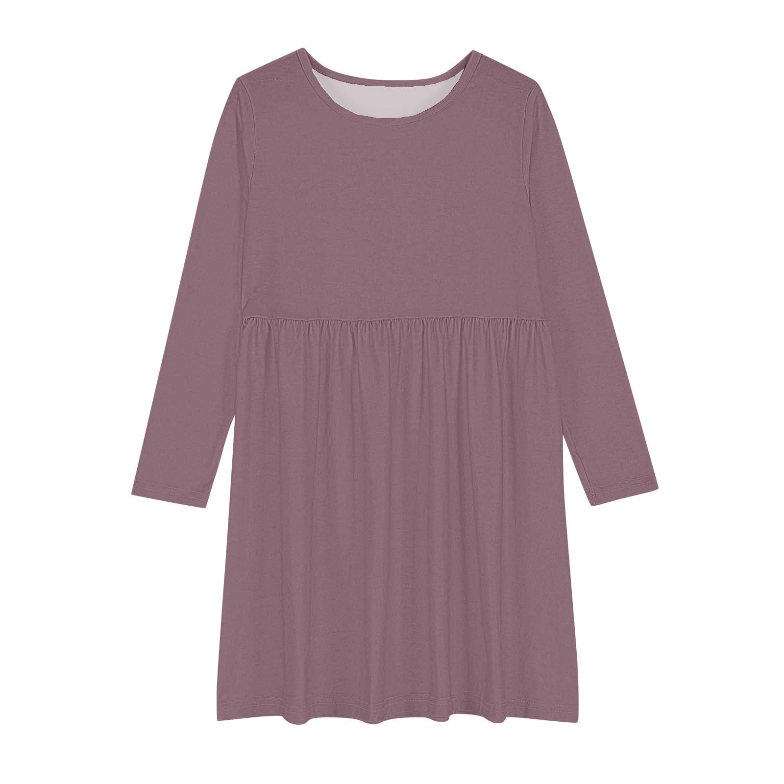 Girls' Casual A-Line Twirly Party Dress - Stretchy Long Sleeve Dress, XS To 3XL, For Holidays & Special Occasions