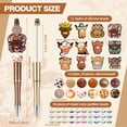 thumbnail image 2 of 12 Set Beadable Pens Assorted Bead Pens Wood Crystal Round Spacer Set Black Ink DIY Ballpoint for Women Men Gift Office Supplies, 2 of 7
