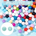 thumbnail image 7 of 160pcs Silicone Beads 12mm Pen Beads Soft Silicone Focal Beads Round Loose Beads Bulk Rubber Beads, 7 of 7