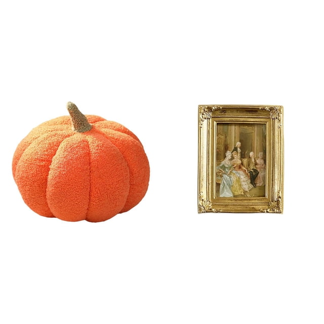 Almohadas de calabaza de Halloween,Almohadas de calabaza de Halloween Decoración del hogar Suave,Cojines de calabaza para Halloween,peluches,sofá,Marco de fotos,Soporte para marco de fotos de