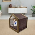 thumbnail image 3 of Victorian Pet House, Vintage Curlicue Forms Swirls of Nostalgic Royal Design Image Print, Outdoor & Indoor Portable Dog Kennel with Pillow and Cover, 5 Sizes, Charcoal Grey and Ruby, by Ambesonne, 3 of 5