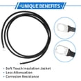thumbnail image 5 of Unique Bargains 1 Pc 6 AWG Gauge 7FT Tinned Copper Battery Inverter Cable 3/8" Lug Black, 5 of 7