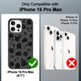 thumbnail image 6 of Anniamy Magnetic for iPhone 15 Pro Max Case, [Compatible with MagSafe] Black Rose Flower Print Phone Case with Screen Protector Hard PC+Soft TPU Bumper Protective Cover for Women, 6 of 6