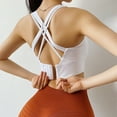 thumbnail image 4 of Sunm Boutique Sports Bras for Women Criss-Cross Back Padded Bras Workout Yoga Athletic Bra with Removable Cups, 4 of 7