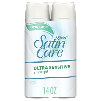 Gillette Satin Care Ultra Sensitive Women's Shave Gel, 7 oz Twin Pack
