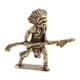 thumbnail image 4 of Estatua de soldado de latón pequeña, figura de luchador de escritorio en miniatura, escultura para con palo largo, 4 of 9