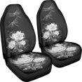 thumbnail image 3 of XYZCANDO 2 pcs Car Seat Covers for Interior Car Seat Cover Set Breathable Interior Decor, Van SUV Auto Car Interior Decor, Dark Dream Rose Style, 3 of 10