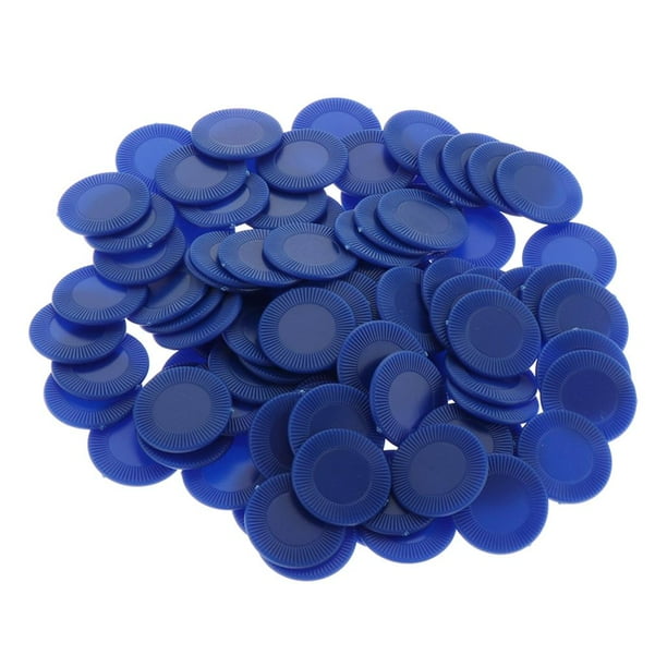 100 piezas de 23 mm, fichas de póker para bingo, marcadores de casino, fichas para contar, diversión Azul