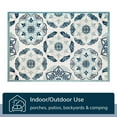 thumbnail image 2 of Well Woven Francesca Blue Indoor/Outdoor Medallion Floral Pattern Area Rug, 2 of 10