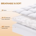thumbnail image 4 of Vccoem Extra Thick Mattress Topper Full, 2" Cooling Pillow Top & Deep Pocket 8-21", Plush Mattress Pad Cover for Breathable Comfort, White, 4 of 10