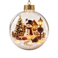 thumbnail image 2 of Glowing Christmas Story Ornament,Light-Up 3D Miniature Scene Clear PVC Globe Christmas Tree Ornament, Festive Keepsake Gift for Home Christmas Party Decoration, 2 of 7