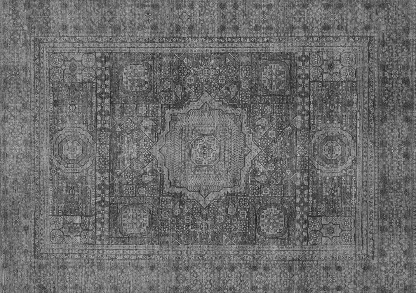 Ahgly Company Indoor Rectangle Abstract Gray Modern Area Rugs, 4' x 6 ...