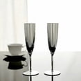 thumbnail image 2 of BalsaCircle 6 Metallic Silver 5 oz Plastic Champagne Flutes Tableware Disposable Wine Glassess Party Supplies, 2 of 8