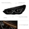 thumbnail image 5 of DNA Motoring For 15-18 Ford Focus LED DRL Smoked Clear Signal Projector Headlight Lamps Pair, 5 of 6