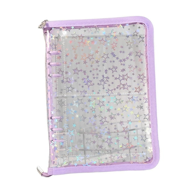 Organizador de joyas de viaje, libro para guardar joyas, tarjetas, embalaje, broches, bolsa, tarjetero transparente, organizador de colección, libro Púrpura