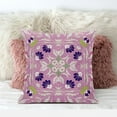 thumbnail image 3 of Amrita Sen Venetian Flower Paisley Duo Throw Pillow in Pink Blue 18x18, 3 of 5