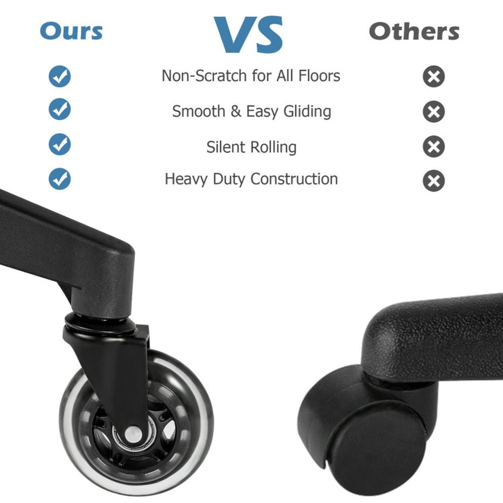 Demi Bonn Adjustable Mesh Office Computer Desk Chair with Sliding Seat and Lumbar Support for Home, Bedroom, Study, Black