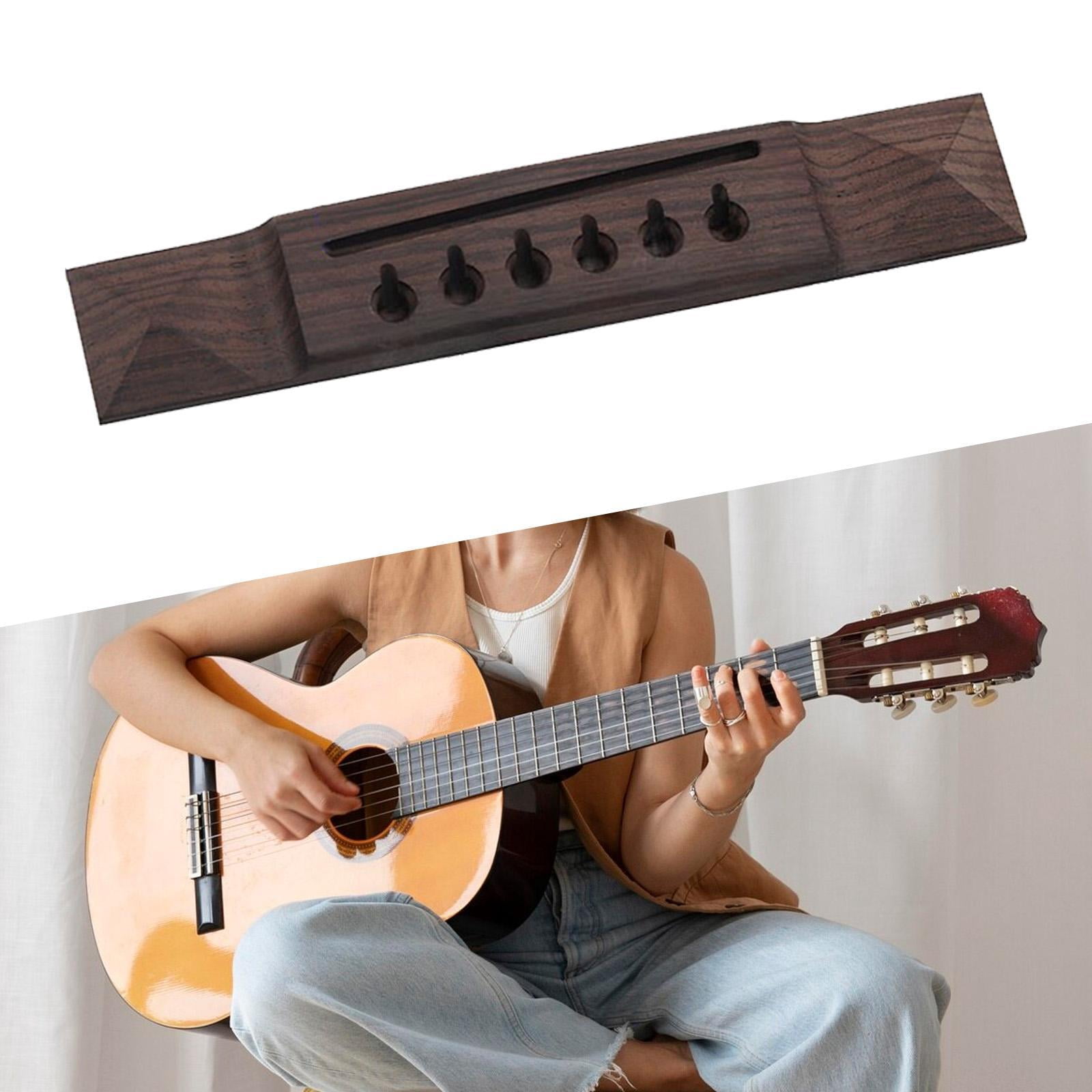 QSTDGVPW Acoustic Guitar Bridge Wood Universal Pyramid Saddle Musical Instrument Part for Rosewood