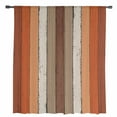 thumbnail image 2 of Burnt Orange Brown Semi Sheer Curtains Drapes for Living Room, Bedroom, French Doors Window 45 Inches Long, Farmhouse Vintage Wooden Rod Pocket Chiffon Curtain Drapery Voile Draperies Panel, 2 of 6