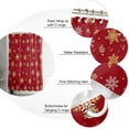 thumbnail image 4 of Polyester Fabric Red Christmas Snowflake Shower Curtain, Yellow White Xmas Winter Snowflake, Waterproof Bathtub Curtain Bathroom Decor Set with Hooks 66 x 72 Inches,, 4 of 6