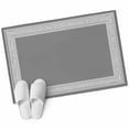 thumbnail image 2 of Gray Geometric 2x3 Door Mat Rug, White Greek Key Design Abstract Modern Art Non-Skid Rubber Backing Large Rectangle Rugs - Living Room Bedroom Home Office, Indoor Floor Mat Carpets Washable Rug, 2 of 9