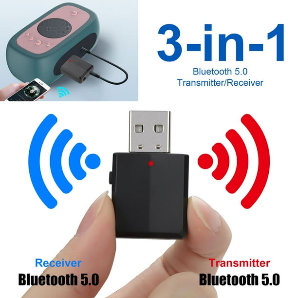 Bluetooth 5.0 Audio Transmitter Receiver, EEEkit 3 in 1 Portable