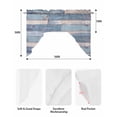 thumbnail image 5 of Blue Beige Wooden Swag Valances for Windows, Small Curtains Drapes, Farmhouse Vintage Wood Kitchen Window Curtains Over Sink Rod Pocket Window Treatment Valance for Bedroom/Bathroom 56"x36", 5 of 5