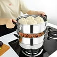 thumbnail image 4 of LEEYNEER Stainless Steel Steamer Pot with Thickened Double Layer, 4 of 9