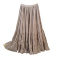 thumbnail image 6 of Tulle Skirts for Women Elastic Waist Pleated Mesh A Line Flowy Midi Skirt Elegant Tutu Skirt, 6 of 6