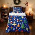 thumbnail image 2 of Manfei Reindeer Twin Sheets Christmas Bedding, Cream Red 3pcs (1 Flat Sheet, 1 Fitted Sheet and 1 Pillowcase), 2 of 6