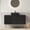 48''Striped Black Vessel, variant on LHSHID 48"Freestanding Black Plywood Cabinet with 3 Drawers and 2 Doors,Black Sintered Stone Top,NO Basin,NO Faucet and Sink Cover