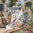 thumbnail image 4 of Wovilon Colorful Easter Bunny Egg Hanging Ornaments, Acrylic 7.87"x7.87" 2D Flat Pendant for Home, Spring Decoration for Wall Garden Mantel, Thoughtful Holiday Gift for Family Friends, 4 of 7