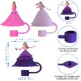 thumbnail image 3 of Ceimmolca Cute Toppers Cover For Cup Accessories 30&40 Oz PVC Topper Reusable 10mm Tip, 3 of 4