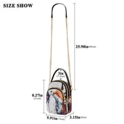 Shoulder Handbag Women's Crossbody Handbags 5.91x3.15x8.27 Inch Bank Card Bag Cash Bag Key Bag Fox Kiss Colorful Butterflies