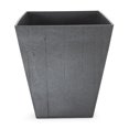 thumbnail image 4 of Suncast 16 Inch Farmington Rustic Wood Finish Garden Planter, Gray (2 Pack), 4 of 5
