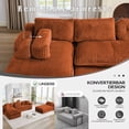 thumbnail image 6 of LLappuil Sectional Sofa, Oversized Sectional Couch Convertible Sofa Bed, 6 Seat Corduroy Sofa Couch with Side Pocket for Living Room, No Assembly Orange, 6 of 11