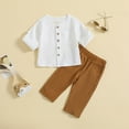 thumbnail image 2 of TAIAOJING Baby Girl Boy Clothes Spring Summer Floral Cotton Short Sleeve Tshirt Long Pants Clothes Outfits 18-24 Months, 2 of 7