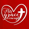 thumbnail image 5 of Wild Bobby His Grace Is Enough Heart Inspirational/Christian Women Standard V-Neck Tee, Red, XX-Large, 5 of 5