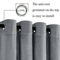 thumbnail image 5 of JIUZHEN Grey Velvet Curtains 96 inches for Living Room - Thermal Insulated Room Darkening Grommet Thick Velvet Window Drapes for Bedroom/Dining, Set of 2 with Tiebacks, W52 x L96, 5 of 10