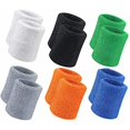thumbnail image 1 of 12 Piezas Pulseras Deportivas, Brazaletes Deportivos Brazalete Deportivo Muñequera de Algodón para Hombres y Mujeres, Bueno para Tenis, Baloncesto, Correr, Gimnasio, Entrenamiento, 1 of 5