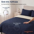 thumbnail image 5 of Loomsnest 3-Piece Full/Queen Comforter Set, All Season Duvet Insert, Soft, Lightweight, Diamond Stitched, Reversible Down Alternative Comforter (Beige & Navy), 5 of 7