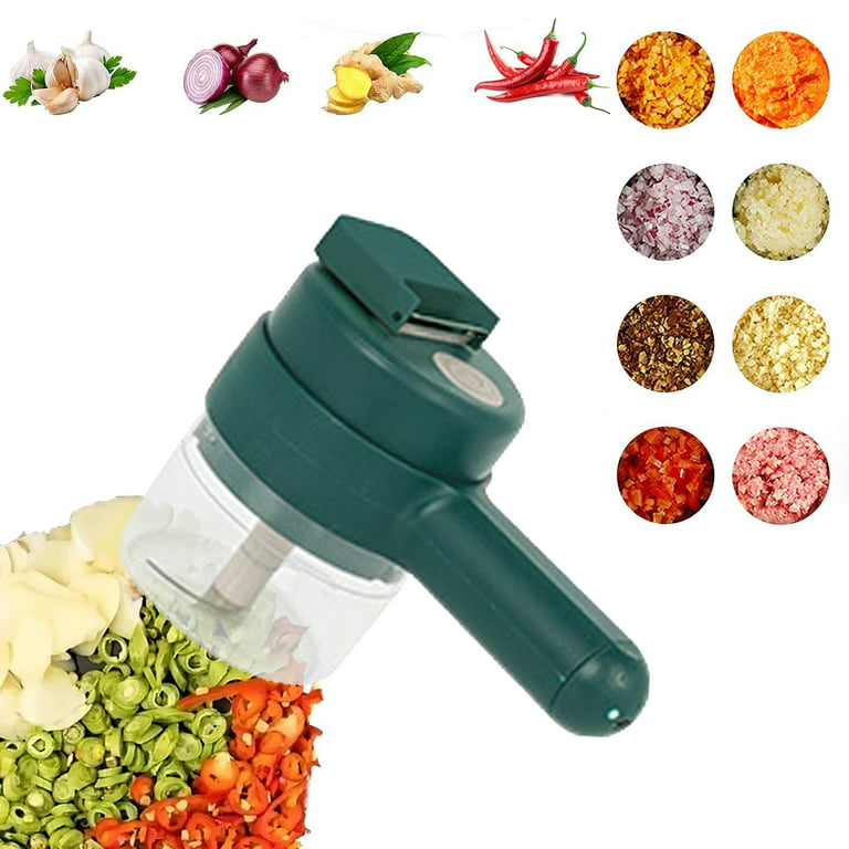 4 in 1 Handheld Electric Vegetable Cutter Multifunction Vegetable Fruit  Slicer (Multicolor, Pack of 1)