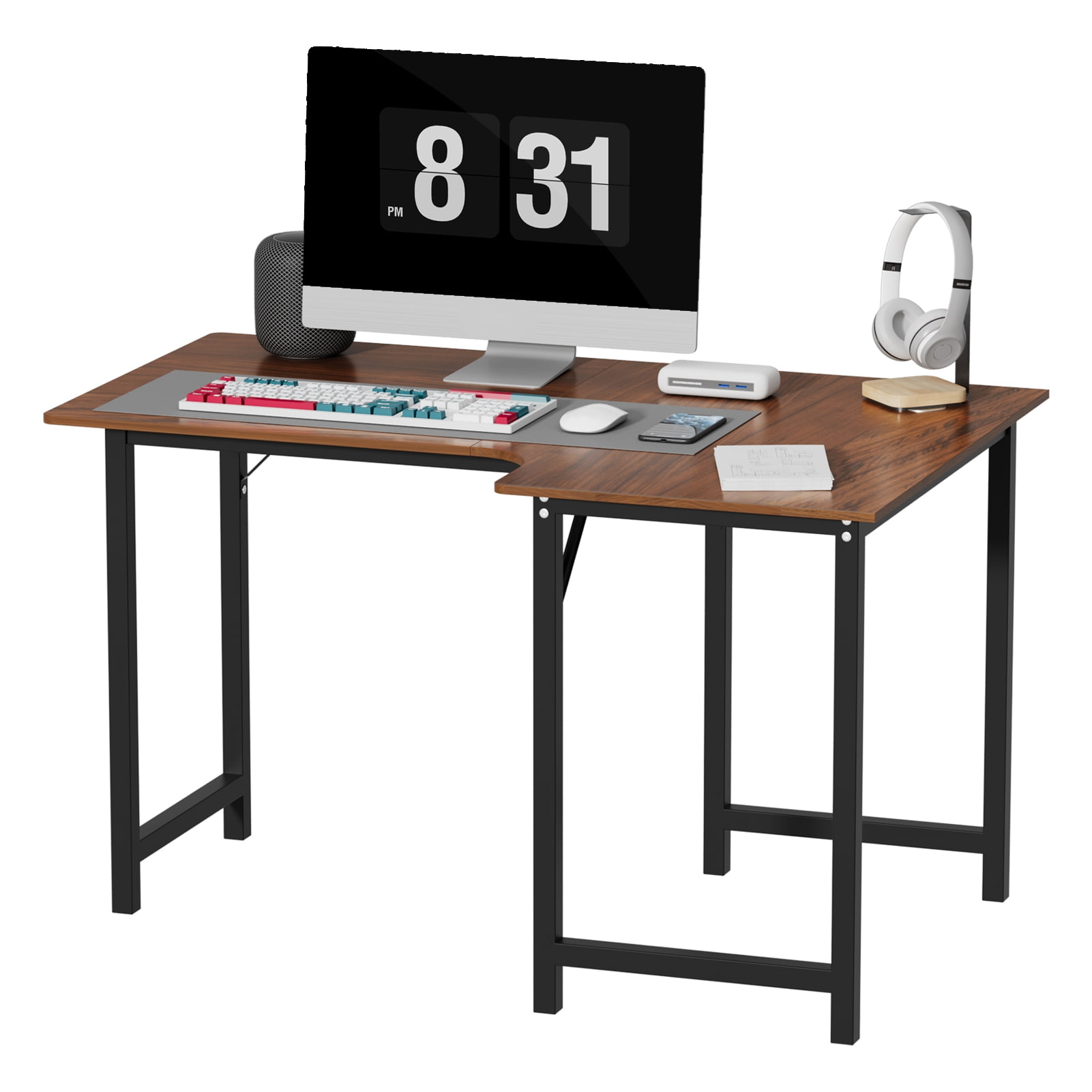 mwptoo Writing Desk, L Shaped Gaming Desk for Home Office, Home Office Corner Desk, Workstation Executive Desk