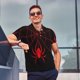 thumbnail image 4 of Fotbe Red Spider Camiseta Polo de Golf para Hombre con Estampado – Camisa Deportiva Transpirable con Cuello Abotonado-Small, 4 of 6