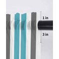 thumbnail image 6 of Grey Aqua Stripes,Curtains 45 Inch Length,Sheer Curtains for Bedroom Living Room Window Abstract Contemporary Minimalist Geometric Voile Drapes Kitchen Curtains Small Half Window 52"x45" 2 Panels, 6 of 7