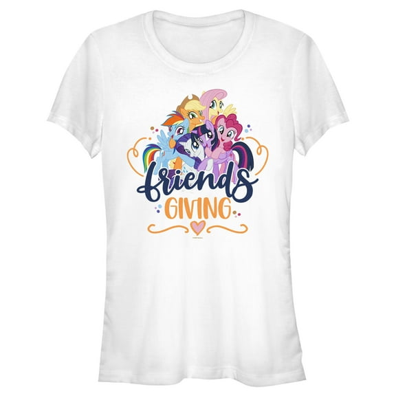 Junior's My Little Pony: Friendship is Magic Friendsgiving  Graphic Tee Athletic Heather Large
