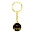 thumbnail image 4 of Tosa Mama Circle Keychain Stainless Steel or 18k Gold Dog Mom Pendant, 4 of 12