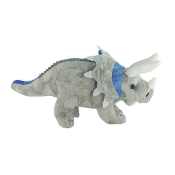 Triceratops Plush Dinosaur Toy, Soft, Stuffed Reptile Toy, Educational, Realistic, Beautiful Design, Figure, Lifelike, Replica, Gift, 13" RI57 B659